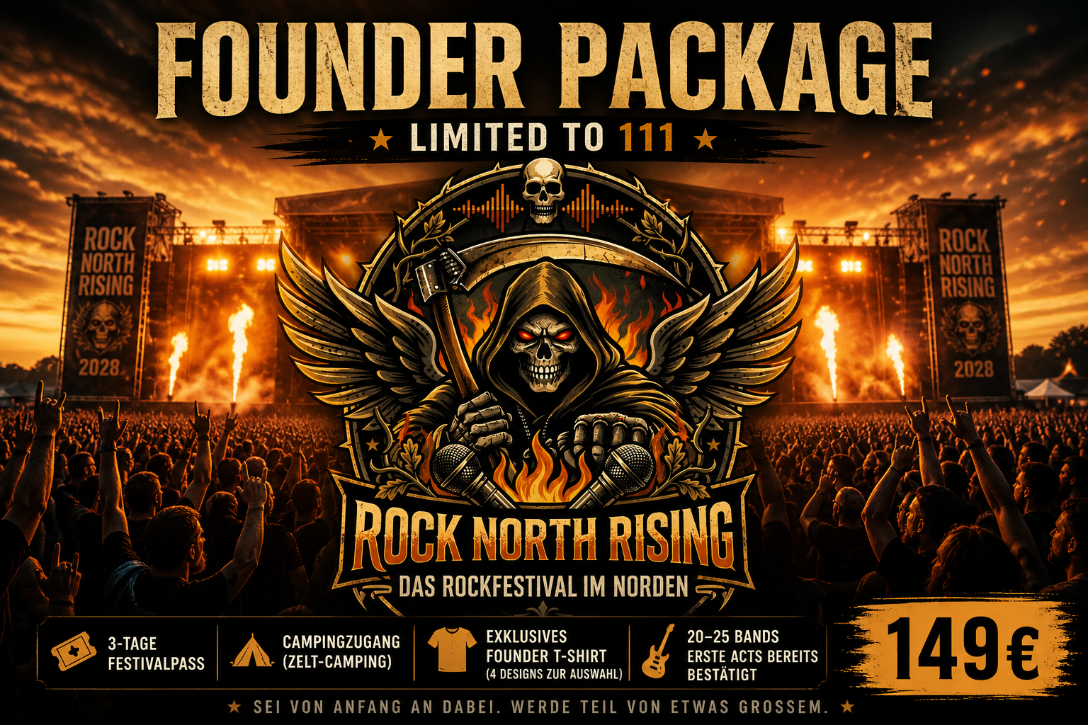 Founder Package – Rock North Rising Festival 2028 (Limited 111)